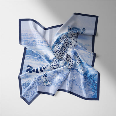 Pañuelo de Seda Estampado Minimalista - Elegancia Versátil - Image 51