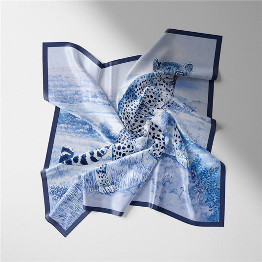 Pañuelo de Seda Estampado Minimalista - Elegancia Versátil - Image 51