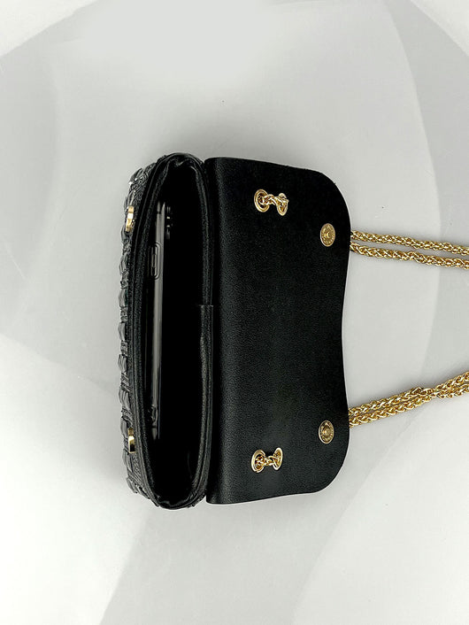 Clutch de Cristal Brillante con Cadena de Strass - Image 28