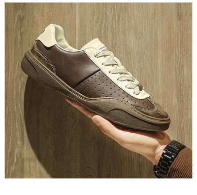 Zapatos Casuales de Cuero Genuino con Plataforma y Detalles en Contraste - Image 17