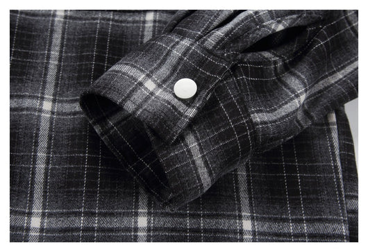 Camisa de Trabajo Cuadros Retro Americana con Capucha para Hombre - Image 10