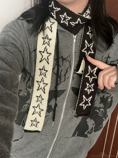 Bufanda Tejida con Estrellas para Otoño e Invierno - Image 16