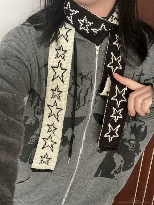 Bufanda Tejida con Estrellas para Otoño e Invierno - Image 16