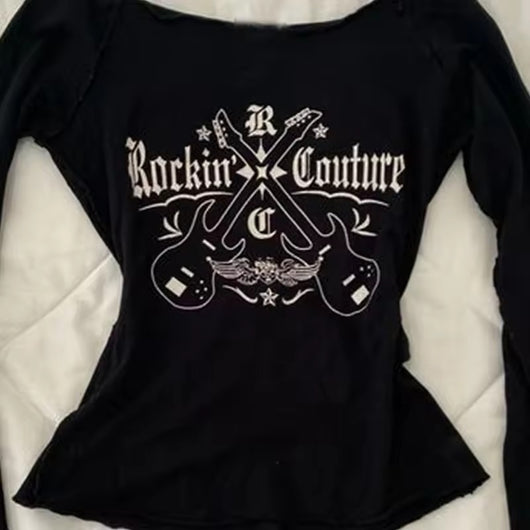 Blusa Larga Estampada Hombros Descubiertos Ajustada Efecto Reductor - Image 14