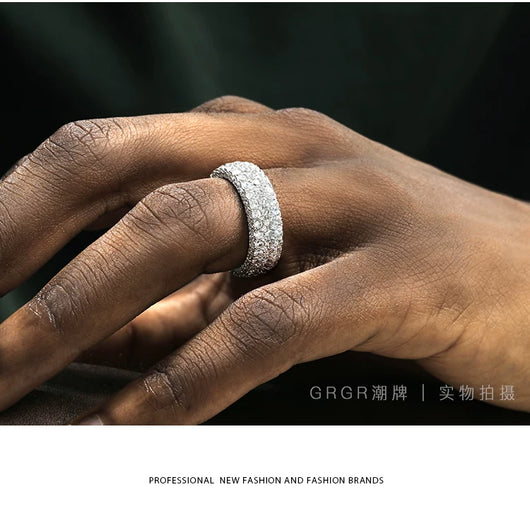 Juego de Anillos de Diamante Hip-hop para Hombre - Diseño Exclusivo - Image 21