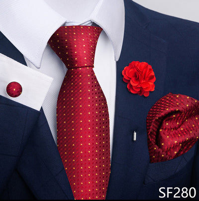 Combo Corbata, Traje y Pañuelo de Bolsillo para Hombre - Juego 8 - Image 112