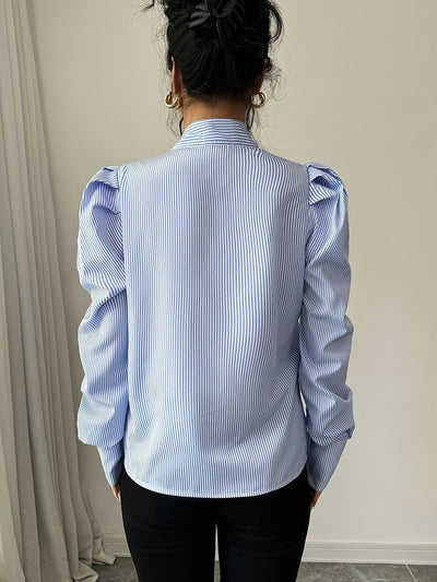 Blusa Elegante con Lazo en el Cuello y Mangas Largas para Mujer - Image 10