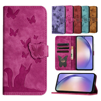 Funda de Cuero para Celular con Mariposa en Relieve - Image 25