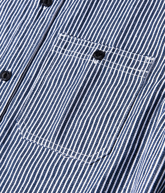 Camisa Retro de Rayas Verticales Manga Larga para Hombre - Image 10