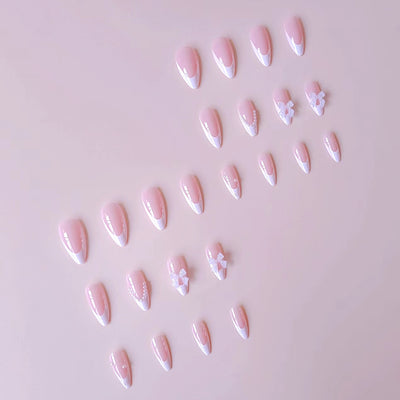 Uñas Acrílicas Cortas con Cristales Brillantes - Acabado Glossy - Image 14