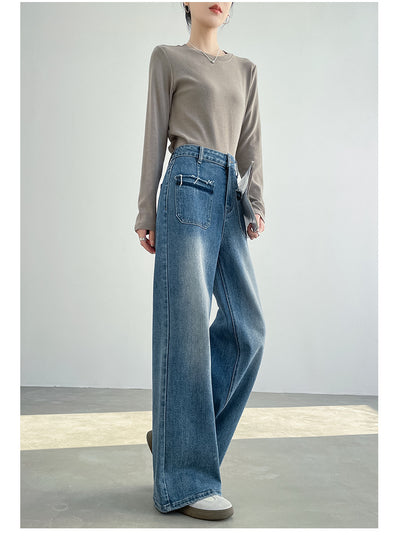 Pantalón Recto Retro Premium de Talle Alto con Corte Suelto - Image 12