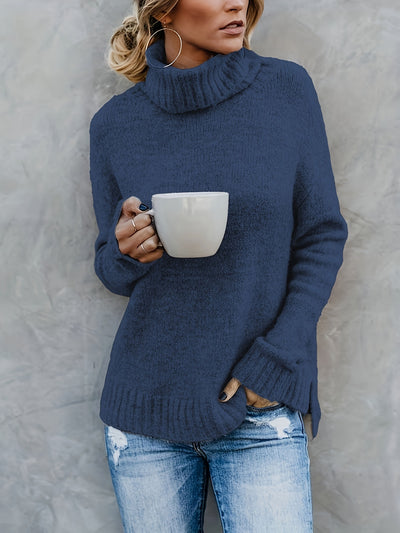 Suéter Cuello Alto Manga Larga para Mujer - Estilo Europeo - Image 14