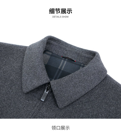 Abrigo de Lana con Cuello Polo para Hombre - Elegancia Casual - Image 15