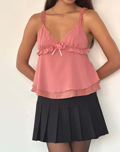 Blusa Tirante Fina con Encaje y Pliegues - Image 32