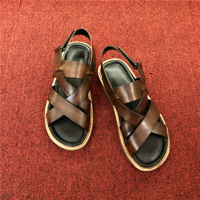 Sandalias Casuales de Cuero Genuino para Hombre - Comodidad de Verano - Image 31
