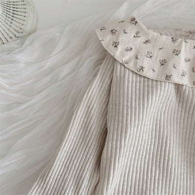 Blusa Infantil de Manga Larga con Cuello Volante y Estampado Floral - Image 22