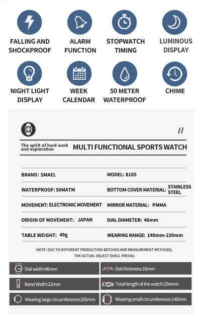 Reloj Deportivo Digital LED con Pantalla Luminosa para Actividades Outdoor - Image 9