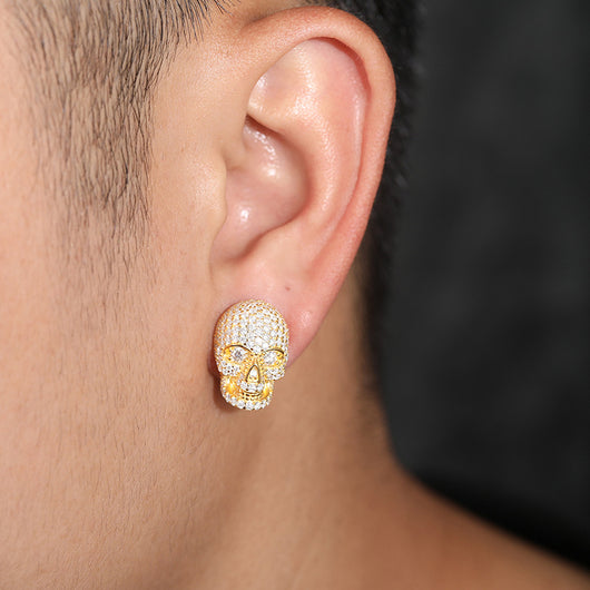 Aretes de Calavera en Plata S925 con Moissanita Brillante - Image 17