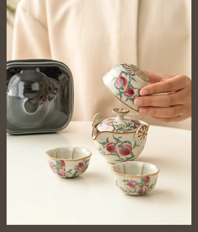 Juego de Té Viajero Horno Ru Nueve Melocotones - Image 25