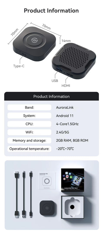 Adaptador CarPlay y Android Auto Inalámbrico para Auto con Puerto USB-HDMI - Image 14
