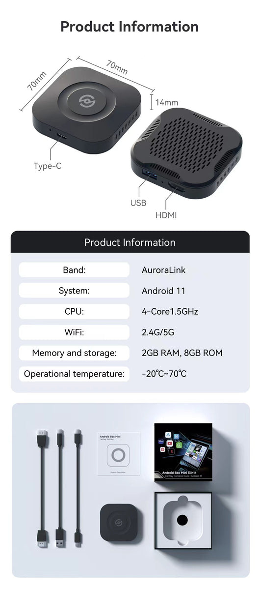Adaptador CarPlay y Android Auto Inalámbrico para Auto con Puerto USB-HDMI - Image 14