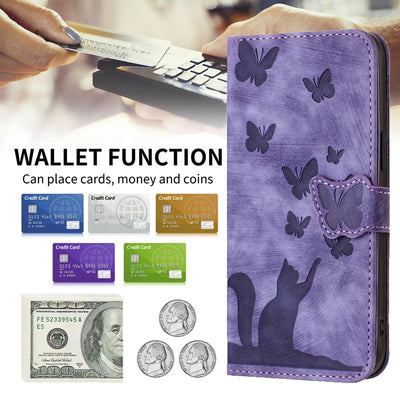 Funda de Cuero para Celular con Mariposa en Relieve - Image 37