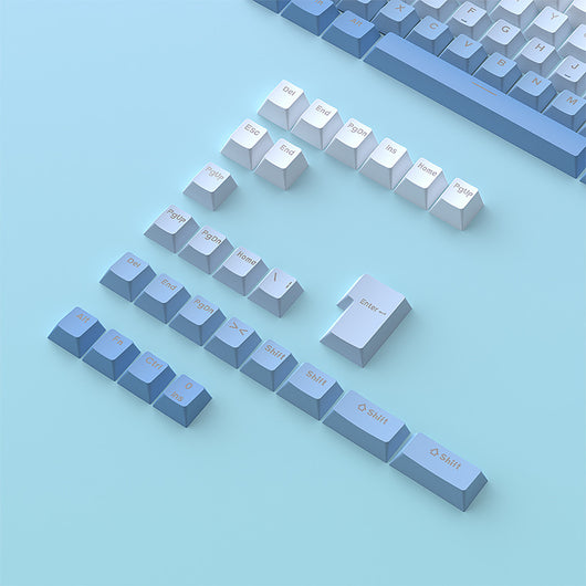 Keycaps Mecánicos PBT Degradado Azul Cielo con Grabado Luminoso - Image 16