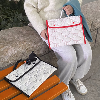 Bolsa Portátil para Tablet con Patrón de Conejo Bordado - Image 16