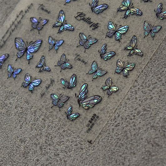 Stickers de Uñas 5D con Mariposas en Relieve - Adhesivos Impermeables y Duraderos - Image 10
