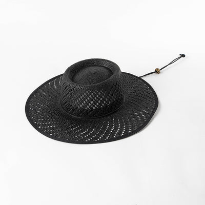 Sombrero de Paja Tejido con Encaje y Ala Ancha para Primavera y Verano - Image 11