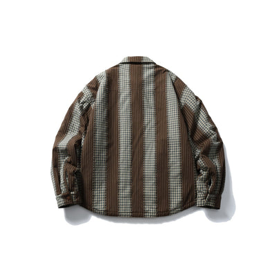 Camisa Acolchada de Algodón a Rayas con Detalles Desgastados - Image 14