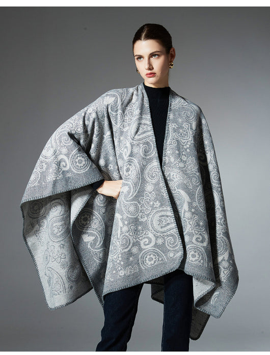 Chal Cruzado de Lana Jacquard con Estampado Paisley - Image 18