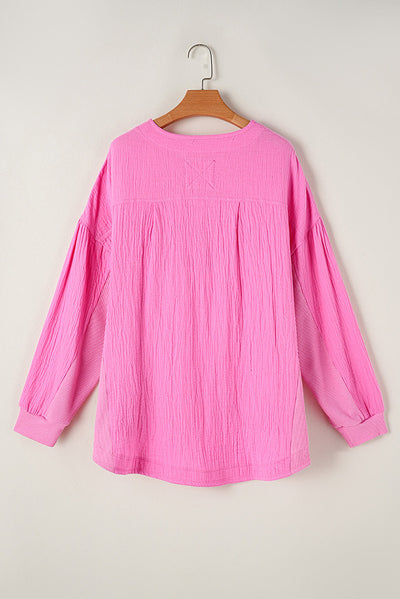 Camiseta Suelta de Color Liso Talla Grande para Mujer - Image 21