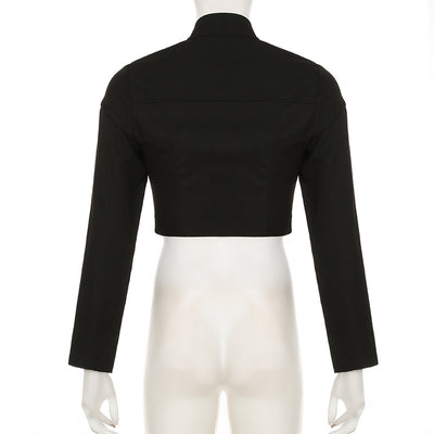 Chaqueta Slim Fit con Cuello de Pie y Cierre de Cremallera - Image 20
