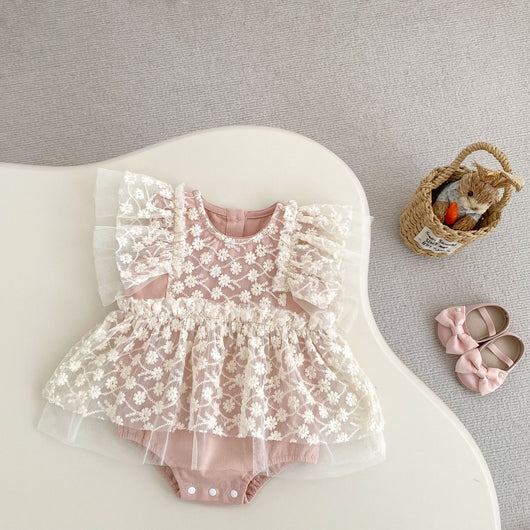 Mameluco de Malla para Bebé Niña - Diseño Luna Llena - Image 30