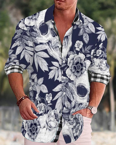 Camisa de Manga Larga con Estampado Degradado para Hombre - Image 34