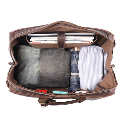 Bolsa de Viaje Portátil para Hombre en Cuero Genuino Estilo Retro - Image 63