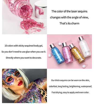 Sombra Líquida con Lentejuelas Brillantes para Ojos y Cuerpo - Image 23