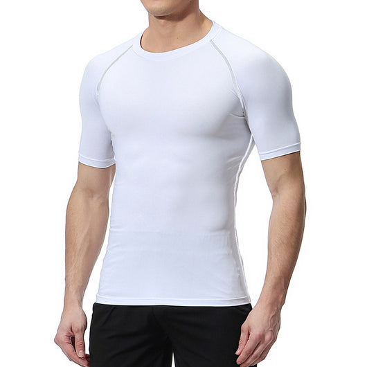 Playera de Compresión Estampado Espada Manga Corta Verano Hombre - Image 52