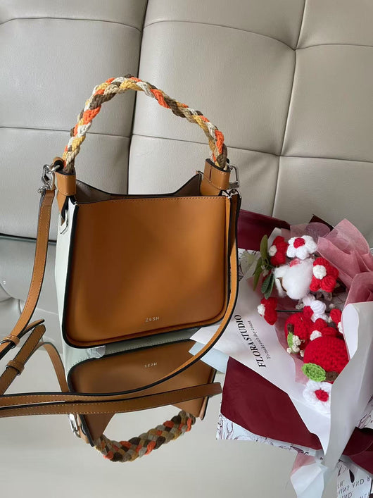 Bolso Crossbody Cuero Vacuno Pequeño Cuadrado - Image 21