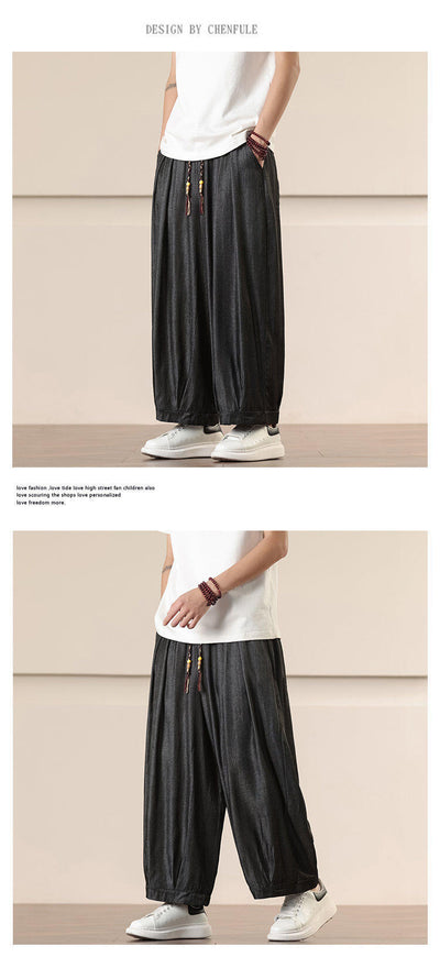 Pantalones Harem Retro Sueltos Talla Grande para Hombre - Image 23