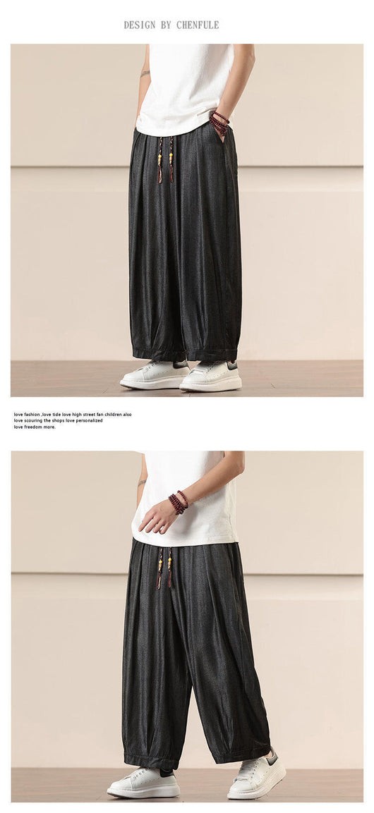 Pantalones Harem Retro Sueltos Talla Grande para Hombre - Image 23