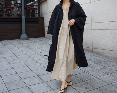 Abrigo Largo Tipo Gabardina para Mujer Talla Grande - Primavera y Otoño - Image 44