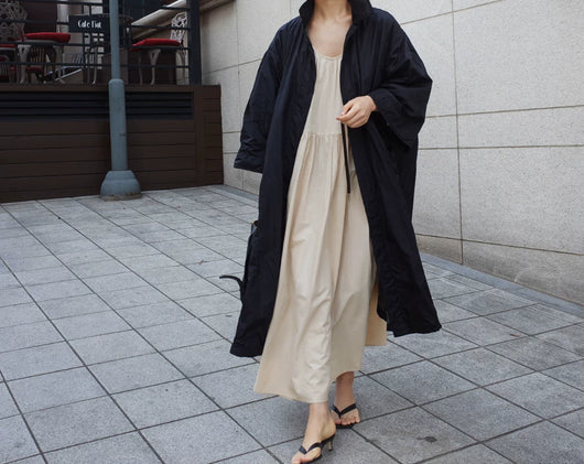 Abrigo Largo Tipo Gabardina para Mujer Talla Grande - Primavera y Otoño - Image 44