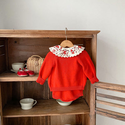 Gorro Ha Yi para Bebé Niña Rojo con Bordado de Amor - Image 24