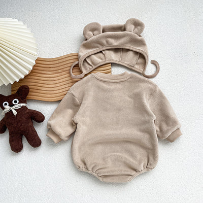 Pijama Enterizo Bebé Osito Cartoon Cálido de Felpa con Capucha - Image 34