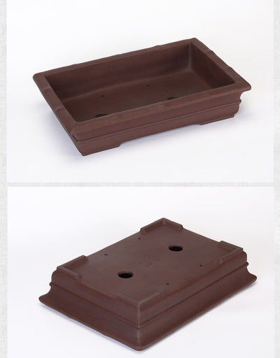 Maceta Rectangular de Cerámica Púrpura Artesanal - Drenaje Óptimo para Plantas - Image 20