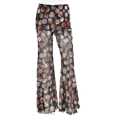 Pantalones Estampado Leopardo y Flores con Malla - Image 48