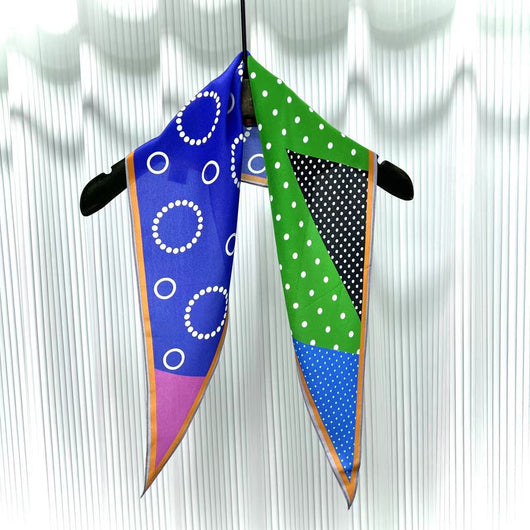 Pañuelo de Seda Crepe Estampado Diamante - Image 70