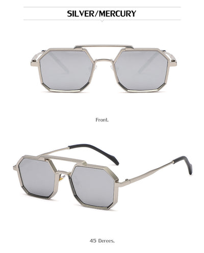Gafas de Sol Steampunk Marco Poligonal Compacto - Image 28
